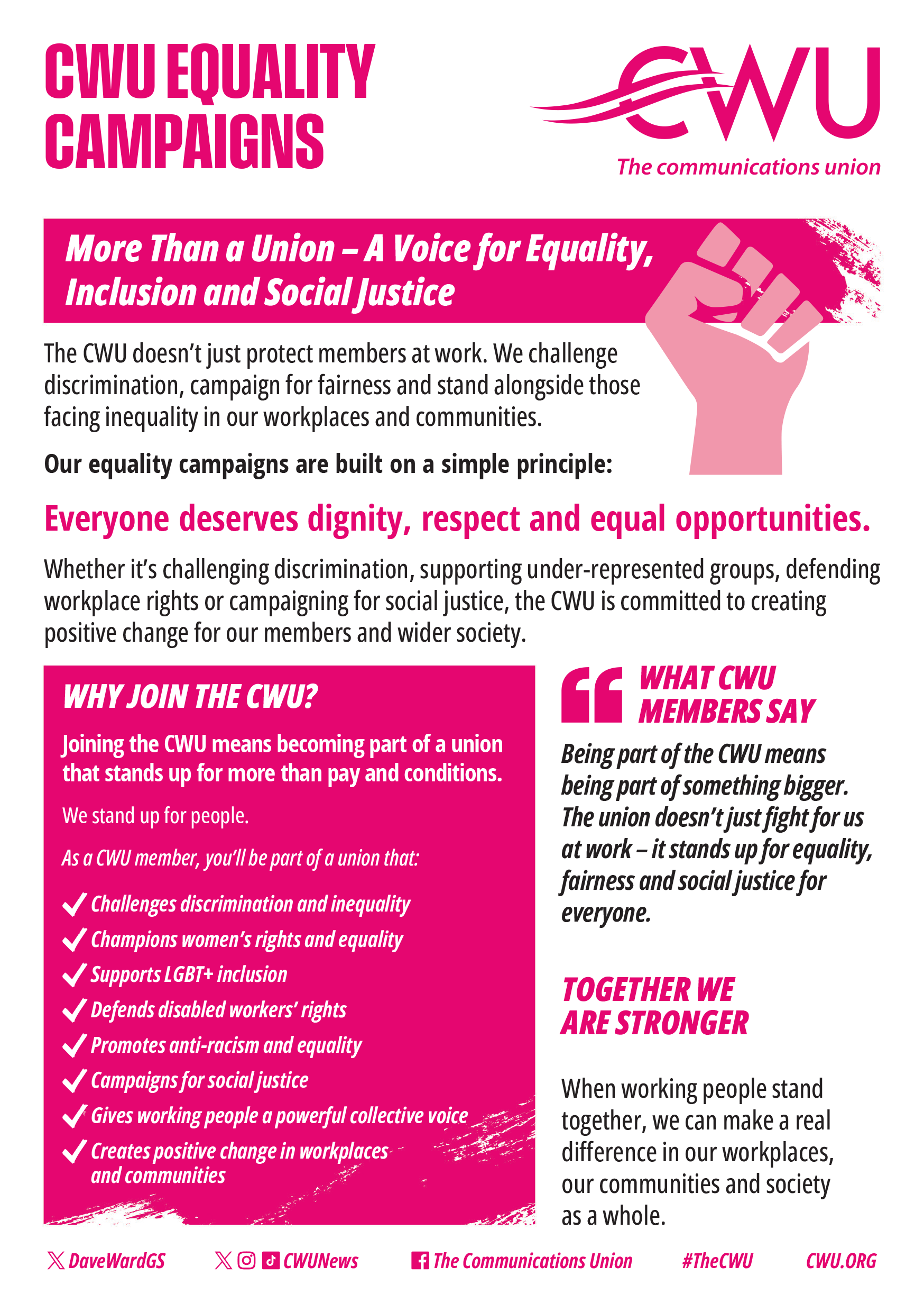 CWU Equality Campaigns image